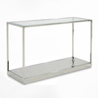 Braxton - Contemporary Clear Wave Glass Console Table