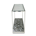 Braxton - Contemporary Clear Wave Glass Console Table