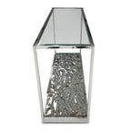 Braxton - Contemporary Clear Wave Glass Console Table