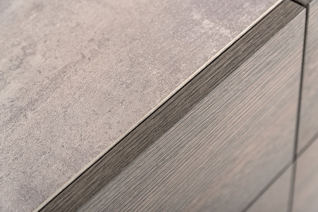 Bronx Italian Modern Faux Concrete & Grey Dresser