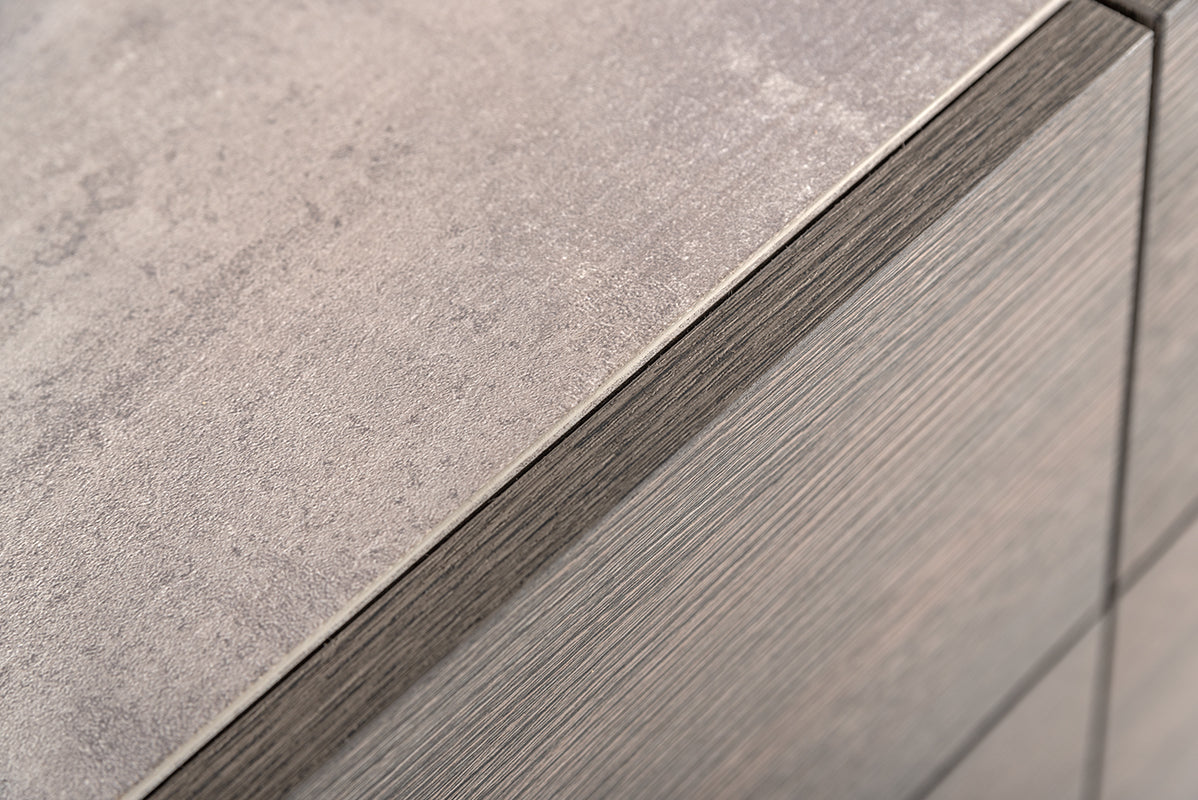 Bronx Italian Modern Faux Concrete & Grey Dresser