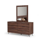 Brooklyn Italian Modern Walnut Mirror