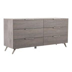 Bronx Italian Modern Faux Concrete & Grey Dresser