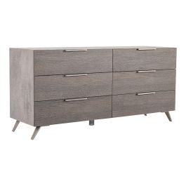 Bronx Italian Modern Faux Concrete & Grey Dresser