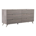 Bronx Italian Modern Faux Concrete & Grey Dresser