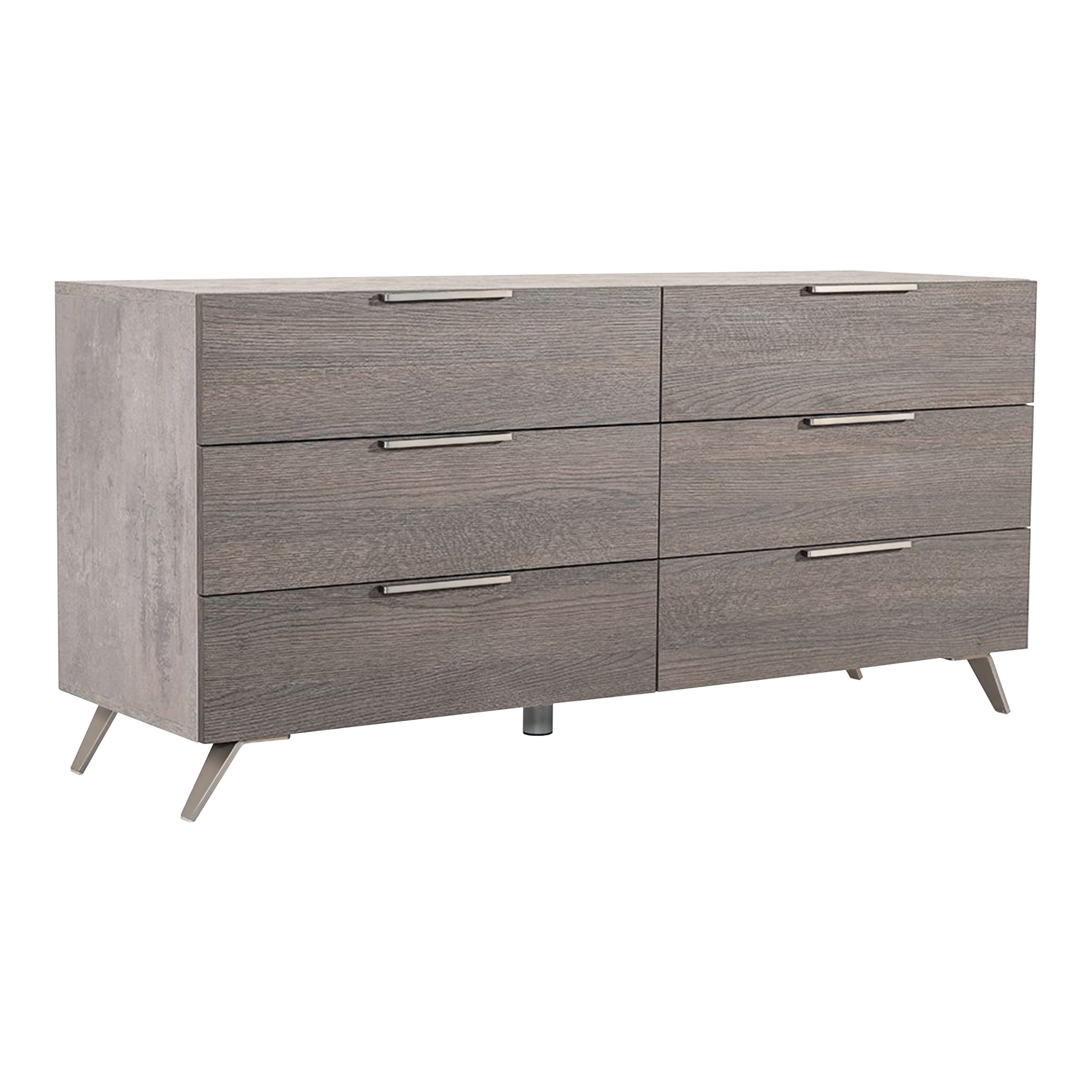 Bronx Italian Modern Faux Concrete & Grey Dresser