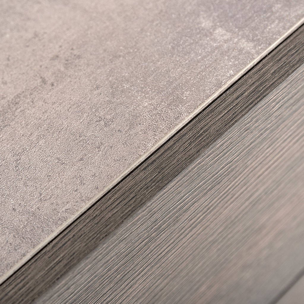 Bronx Italian Modern Faux Concrete & Grey Dresser