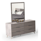 Bronx Italian Modern Grey Mirror