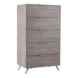 Bronx Italian Modern Faux Concrete & Grey Chest