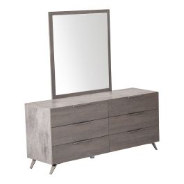 Bronx Italian Modern Grey Mirror