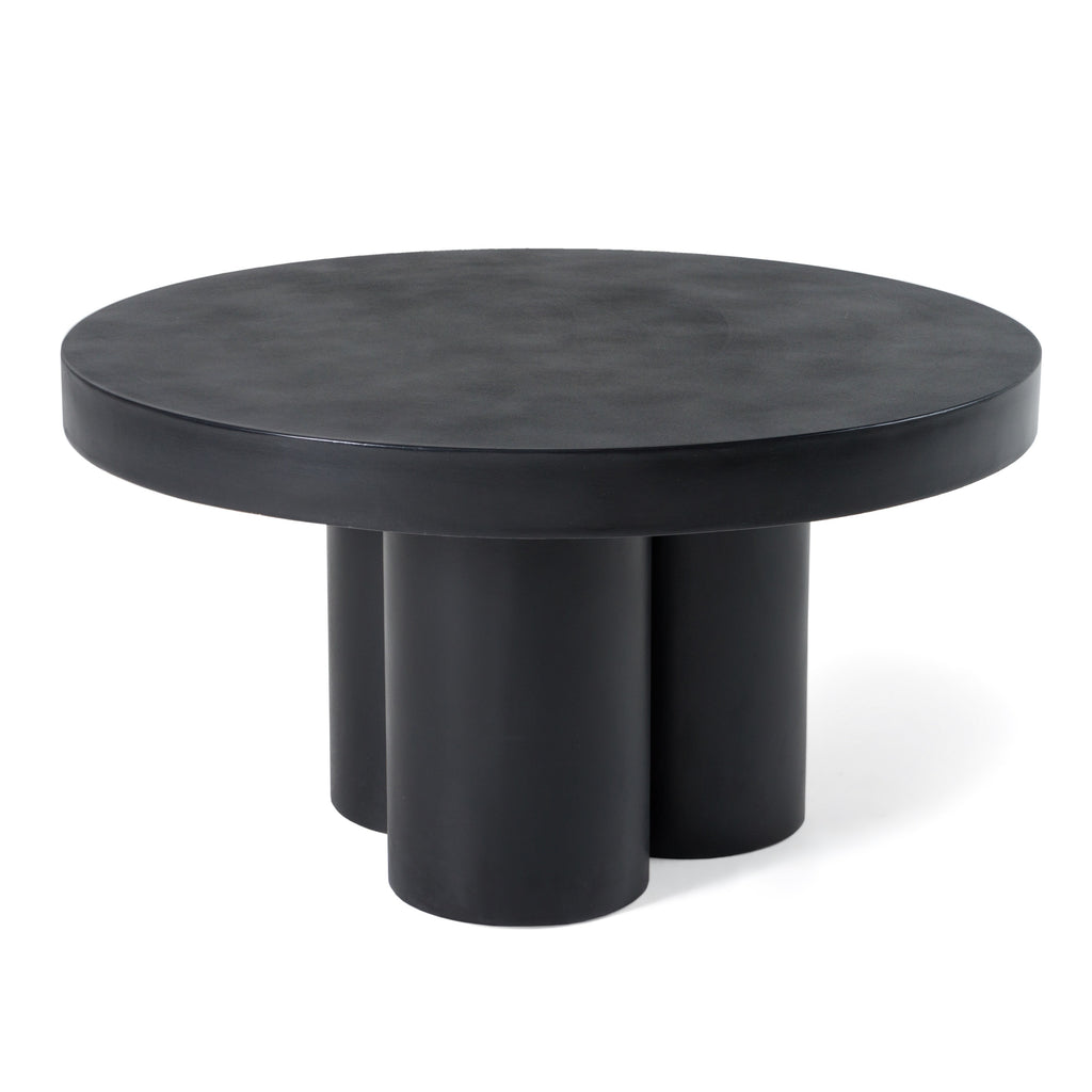 Bruni - Modern Black Concrete Coffee Table