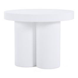 Bruni - Modern White Concrete End Table