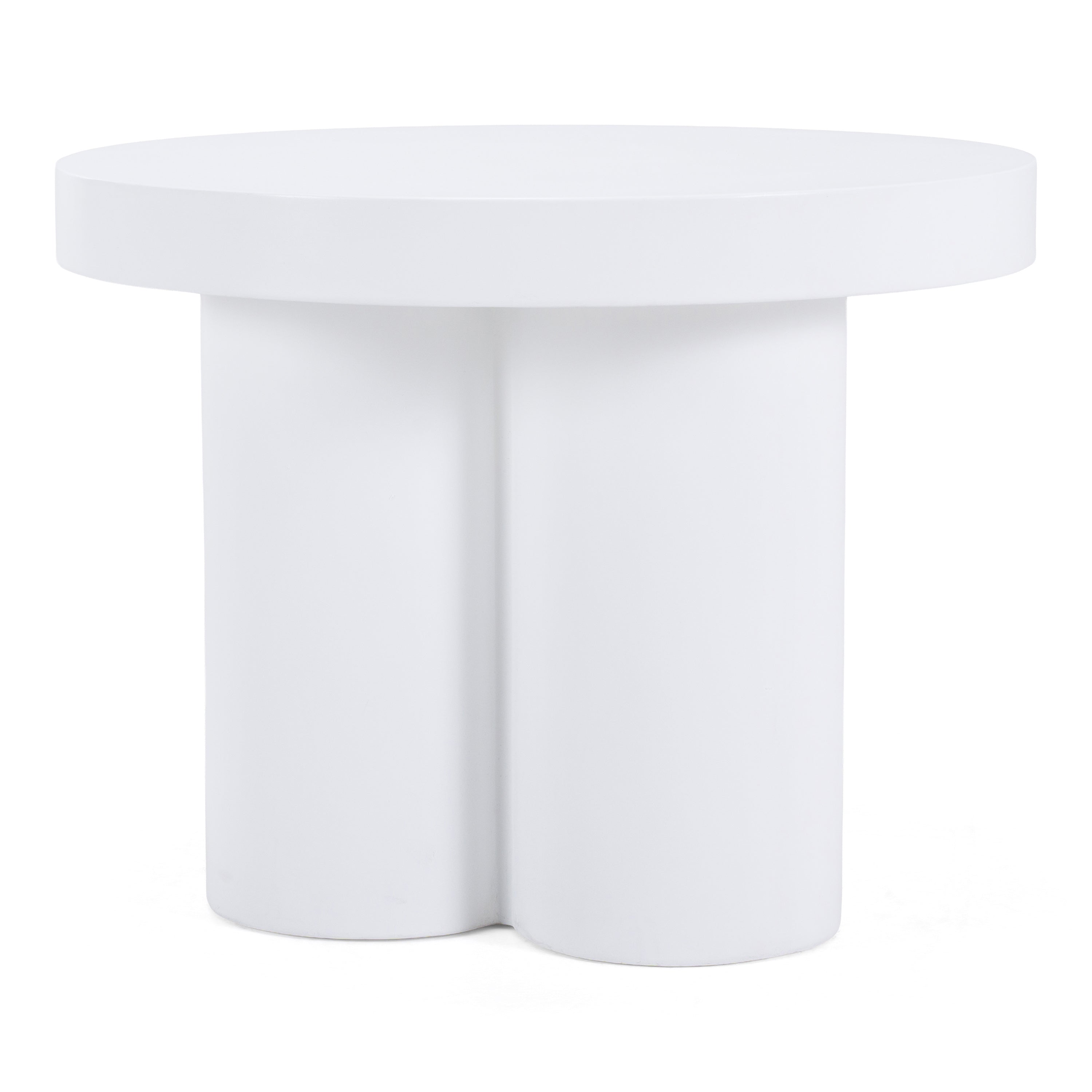 Bruni - Modern White Concrete End Table