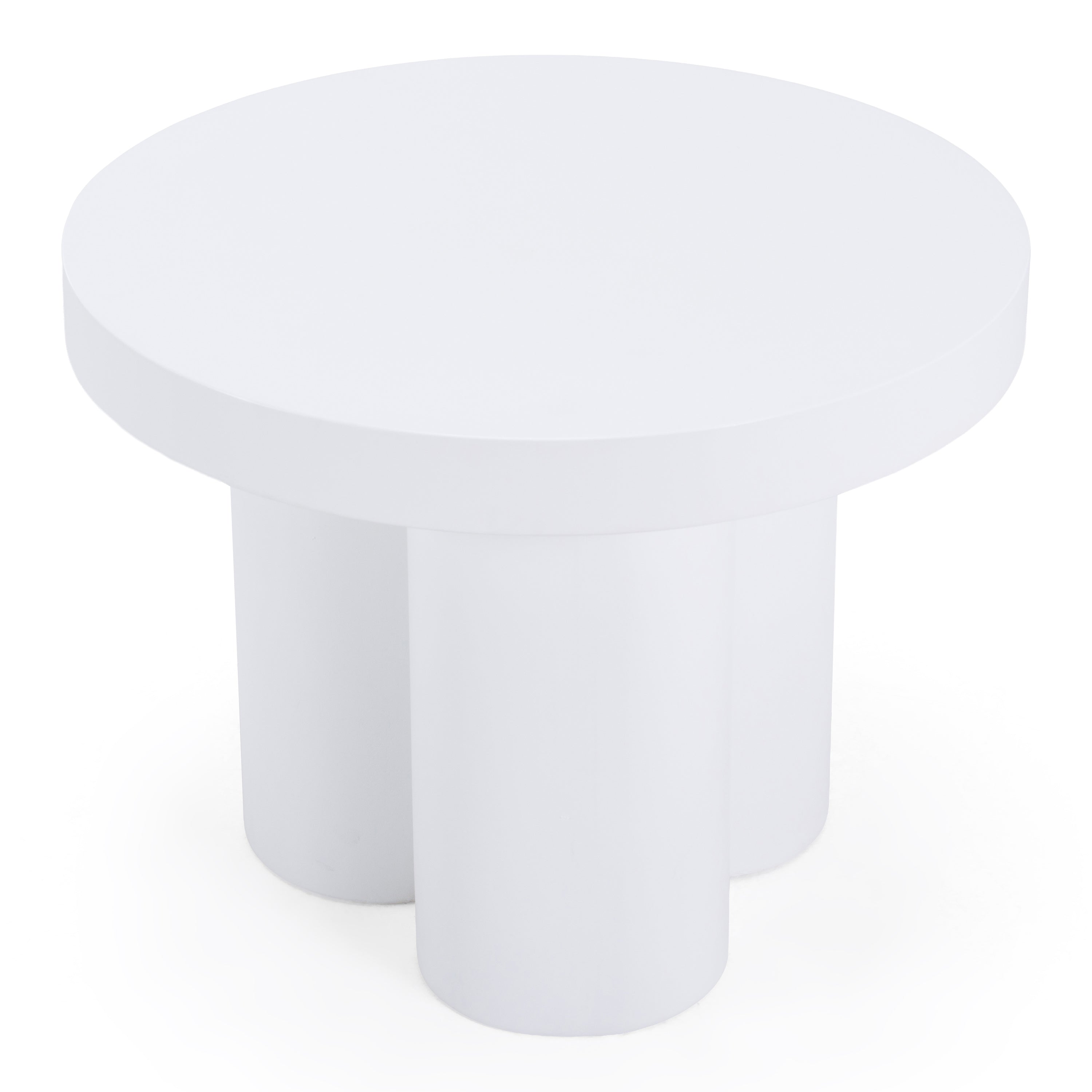 Bruni - Modern White Concrete End Table