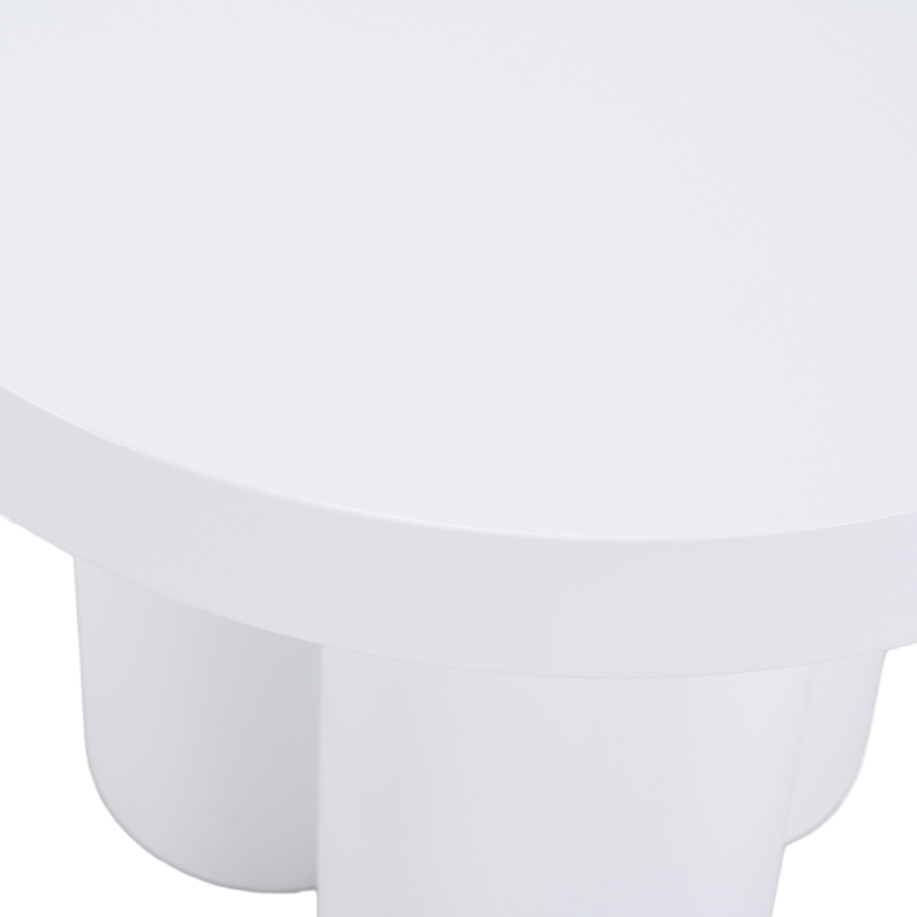 Bruni - Modern White Concrete End Table
