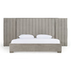 Queen Buckley - Modern Grey & Black Stainless Steel Bed - Modern Grey & Black Stainless Steel Bed