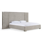 Queen Buckley - Modern Grey & Black Stainless Steel Bed - Modern Grey & Black Stainless Steel Bed