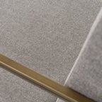 Burnham - Modern Light Grey & Brass Arm Dining Chair