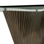 Byer - Modern Glass + Grey Ash Dining Table