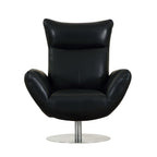 C74 DivanItalia Black Lounge Chair – Top Grain Italian Leather