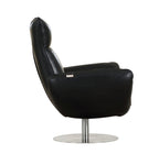 C74 DivanItalia Black Lounge Chair – Top Grain Italian Leather