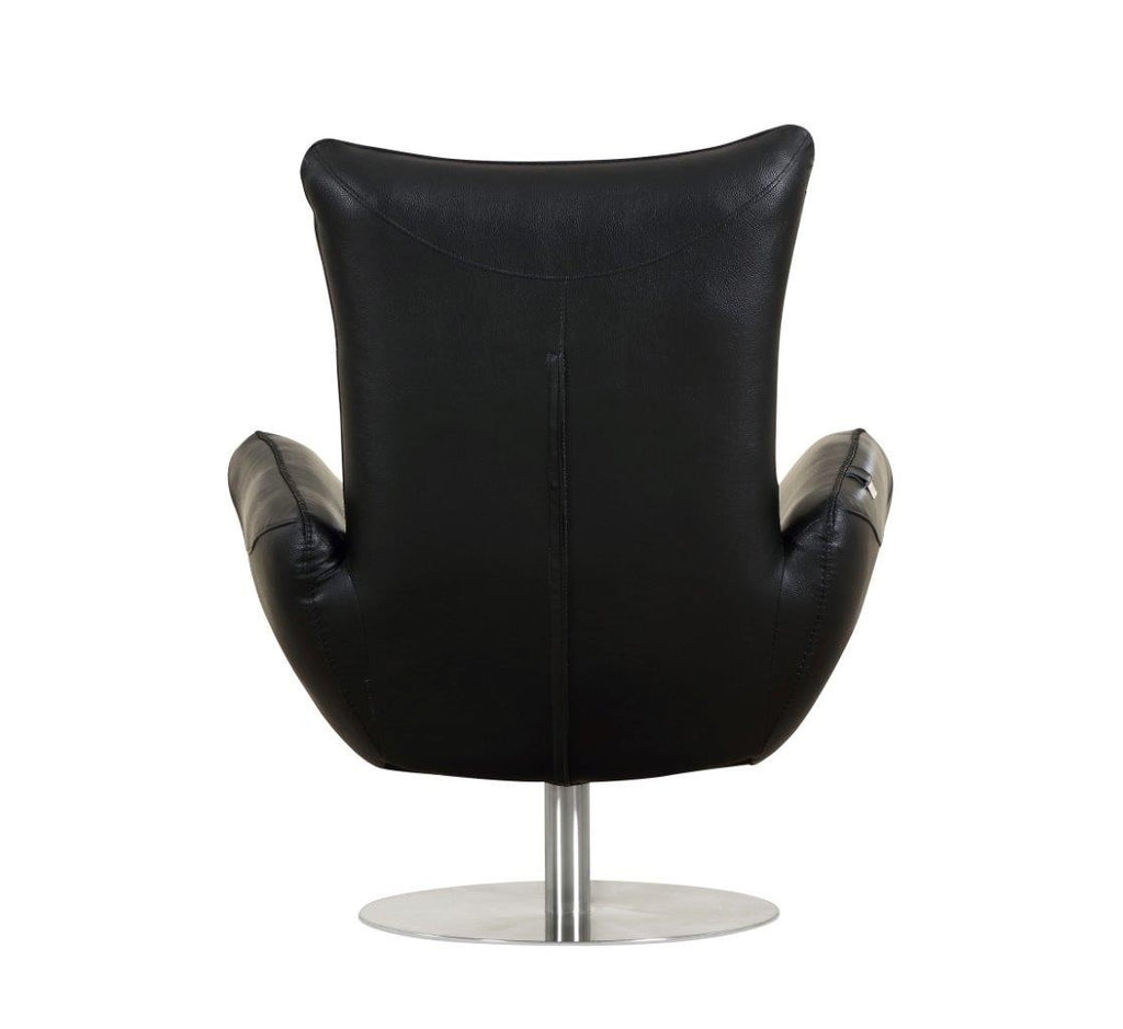 C74 DivanItalia Black Lounge Chair – Top Grain Italian Leather