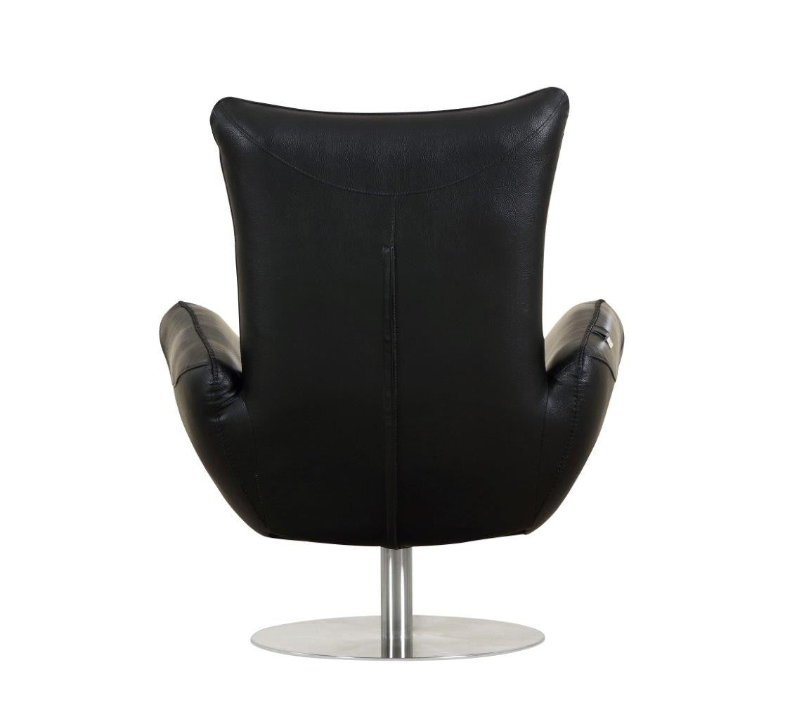 C74 DivanItalia Black Lounge Chair – Top Grain Italian Leather