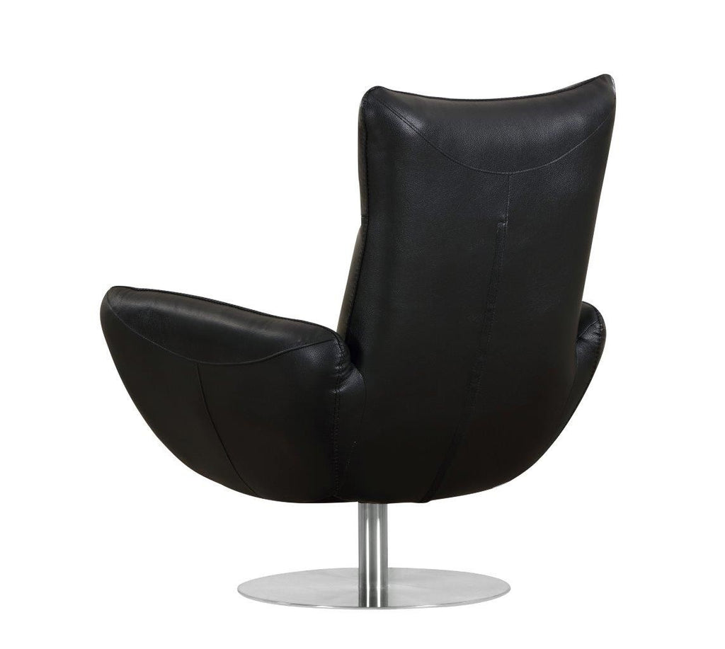 C74 DivanItalia Black Lounge Chair – Top Grain Italian Leather