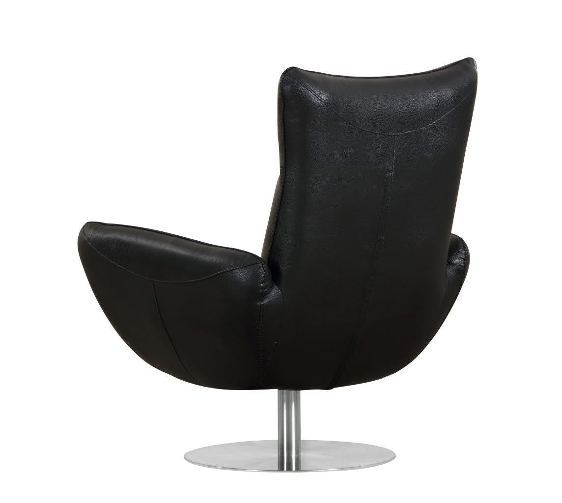 C74 DivanItalia Black Lounge Chair – Top Grain Italian Leather