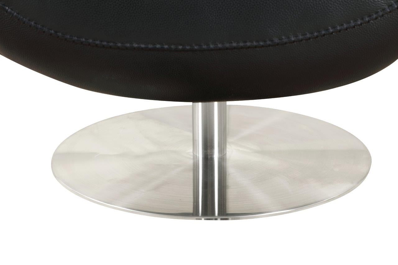 C74 DivanItalia Black Lounge Chair – Top Grain Italian Leather