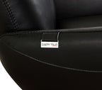 C74 DivanItalia Black Lounge Chair – Top Grain Italian Leather