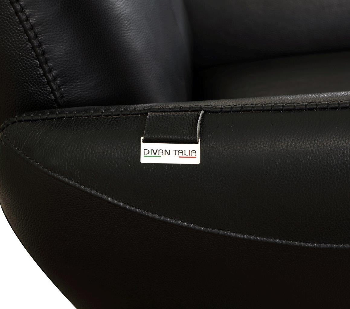 C74 DivanItalia Black Lounge Chair – Top Grain Italian Leather