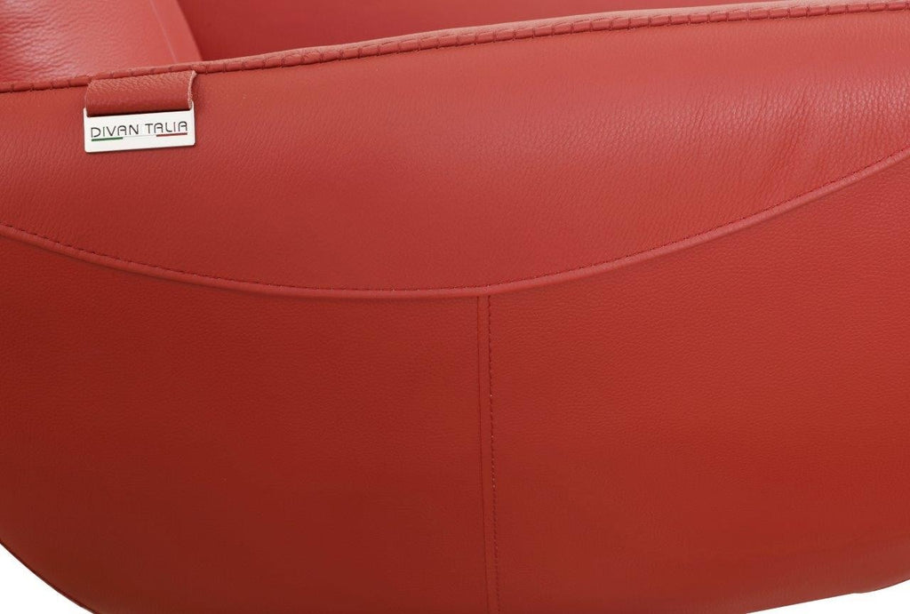 C74 DivanItalia Red Lounge Chair – Top Grain Italian Leather