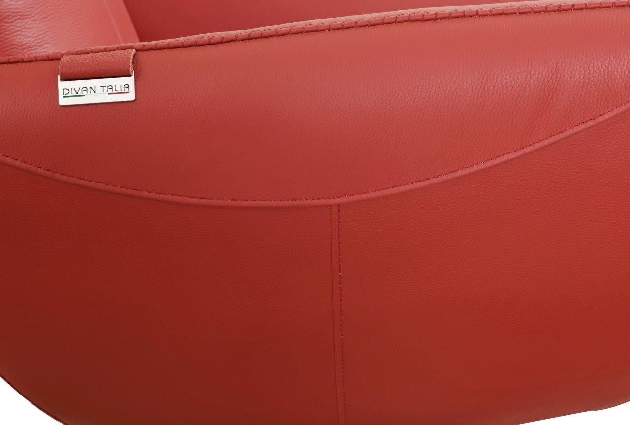 C74 DivanItalia Red Lounge Chair – Top Grain Italian Leather