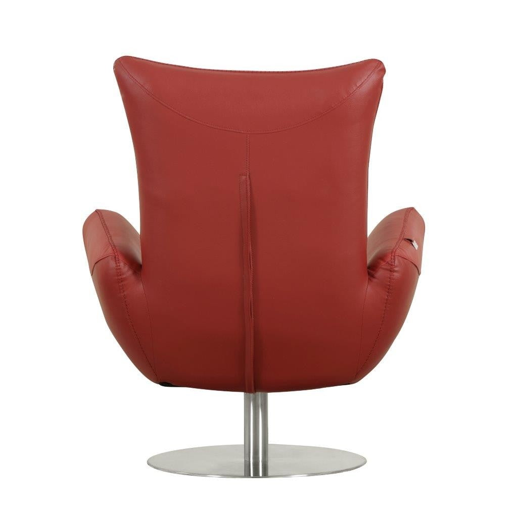 C74 DivanItalia Red Lounge Chair – Top Grain Italian Leather