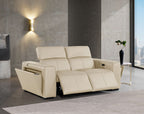 1224 Divanitalia 2-Piece Modular Power Reclining Loveseat in Top Grain Italian Leather with 2 Power Recliners & Power Headrests