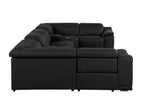 9762 Divanitalia 8-Piece U-Shaped Top Grain Italian Leather Sectional Sofa with 4 Power Recliners