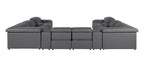 1116 Divanitalia 12-Piece U-Shaped Sectional Sofa in Top Grain Italian Leather with 4 Power Recliners & Power Headrests