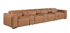 1224 Divanitalia 7-Piece Modular Power Reclining Sofa in Top Grain Italian Leather with 4 Power Recliners & Power Headrests