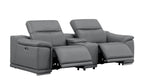 2679 Genuine Leather Reclining Set - Sofa and Loveseat with 5 Power Recliners - Dark Grey - SKU 2679-DK-GRAY-6.5-HT-2PC - view 4