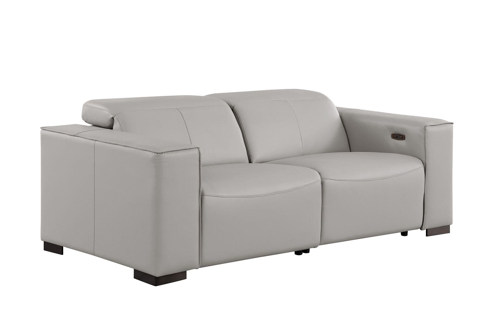 1208 Genuine Leather Dual Power Reclining Loveseat