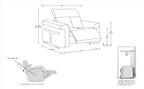 1126 Divanitalia Top Grain Italian Leather Power Reclining Chair with Power Headrests - Cognac - SKU 1126-COGNAC-CH - view 12