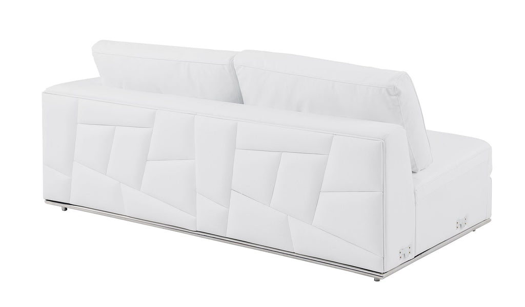 998 Divanitalia Cream Left Arm Facing Sectional Sofa in Top-grain Italian Leather