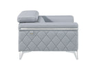 1140 Divanitalia Chair with Adjustable Headrest in Top-grain Italian Leather