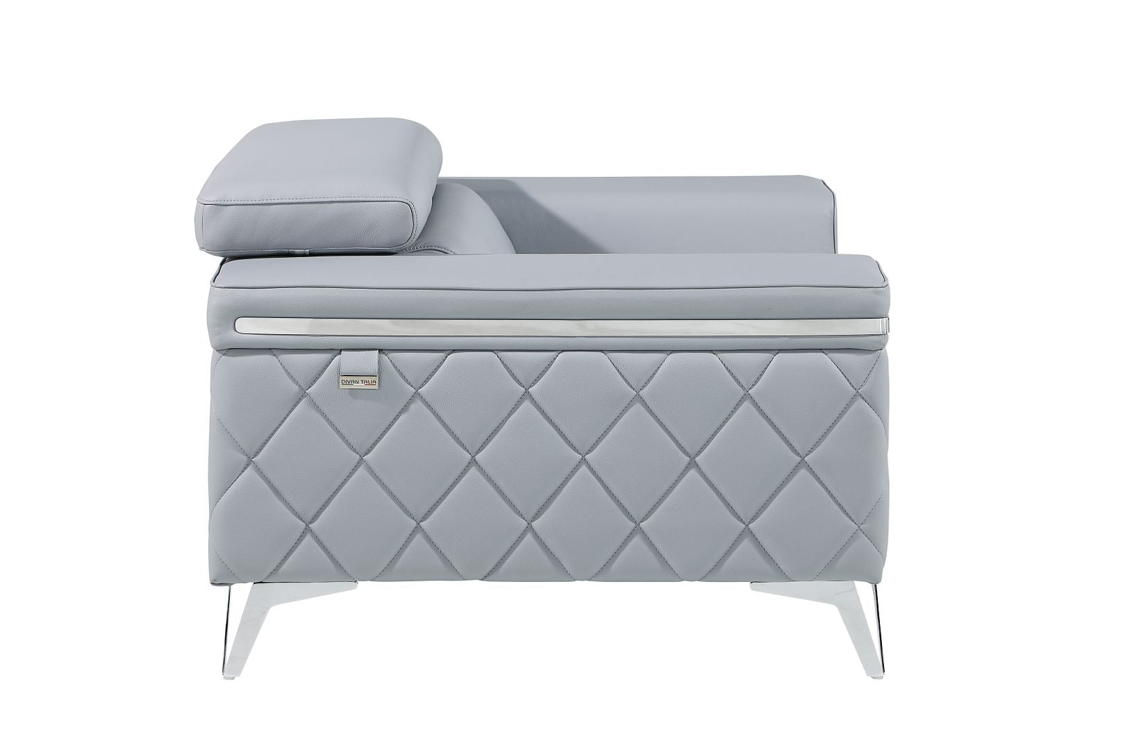 1140 Divanitalia Chair with Adjustable Headrest in Top-grain Italian Leather