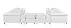 1126 Divanitalia 12-Piece U-Shaped Sectional Sofa in Top Grain Italian Leather with 4 Power Recliners & Power Headrests - White - SKU 1126-WHITE-12PC-4PWR-U-SECTIONAL-GROUP - view 7