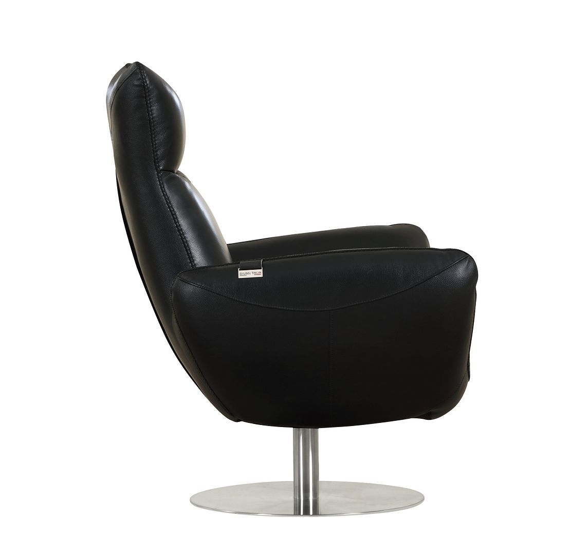 C74 Divanitalia Swivel Chair in Top-grain Italian Leather