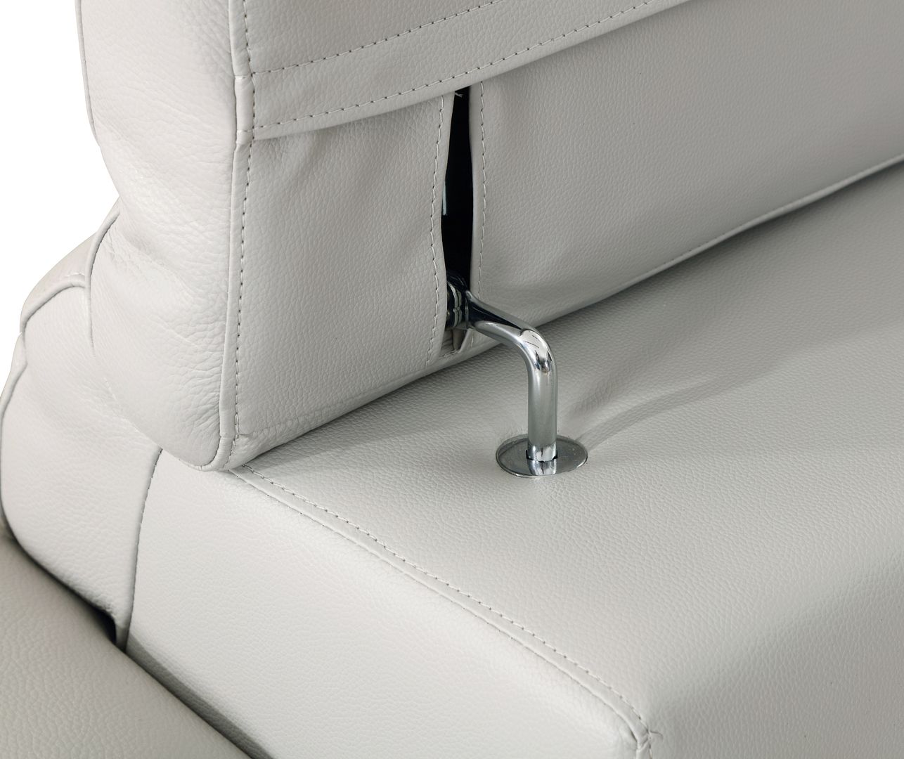 636 Divanitalia Dark Gray Loveseat with Adjustable Headrest in Top-grain Italian Leather
