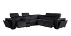 1224 Divanitalia 6-Piece L-Shaped Sectional Sofa in Top Grain Italian Leather with 3 Power Recliners & Power Headrests