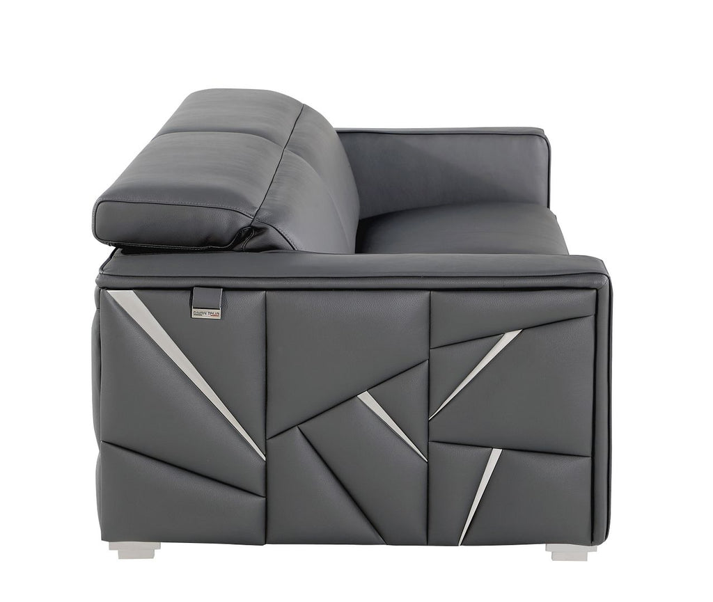 1120 Divanitalia Loveseat with Adjustable Headrest in Top-grain Italian Leather